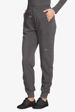 White Cross FIT Women's 4-Pocket STRETCH Ruched Jogger Scrub Pants - Petite