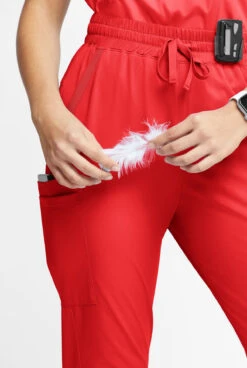 WhisperLite Calla Women's 6-Pocket Ruched Leg Cargo Scrub Pants - Petite -Cherokee Shop WL4227 092523 DIRED 4